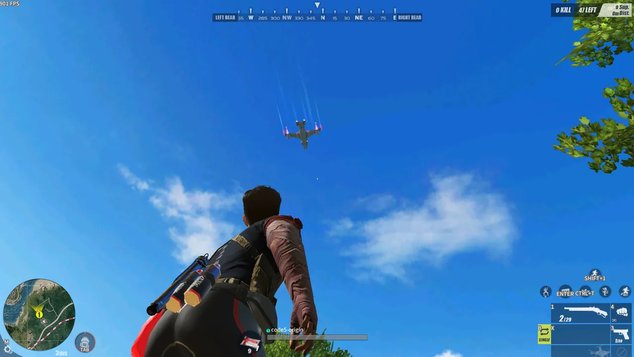 Phase 09-B — plane in flight over the map
