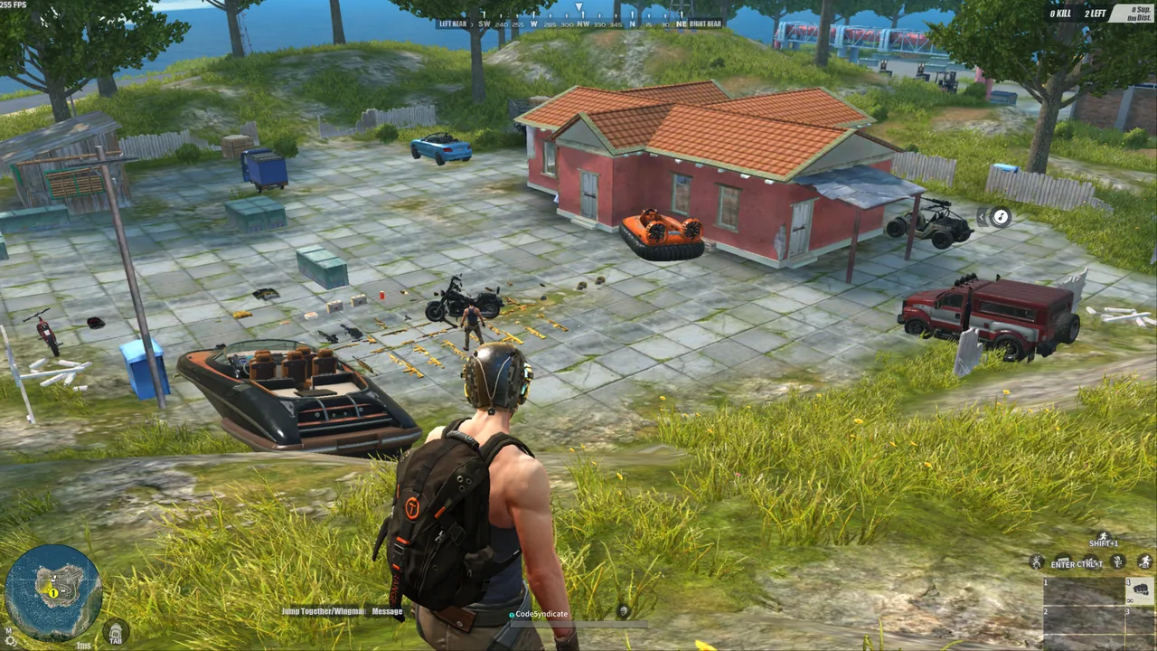 Vehicles across the map